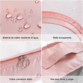DAHAN 8PCS Organizadores de Viaje para Maletas, Bolsas de Equipaje Impermeable Cubo Embalaje de Viaje Bolso de Almacenamiento a Ropa, Zapato,...      