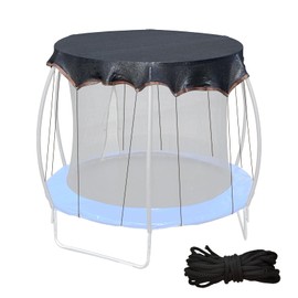 Trampoline Top Cover | Trampoline Top Shade Cover | Weather Resistant Design Net with Cord UV Protection Mesh Tarp for Outdoor Sports Accessories Backyard Playground Patio Garden
