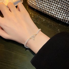 Pearl Bracelet for Women Trendy Dainty Pearl Bracelets for Women Gold Pearl Beaded Bracelets Charm Bridal Bridesmaid Bracelets Jewelry Gifts