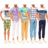 Miunana Lot 8 Items Doll Clothes for Ken Doll Random