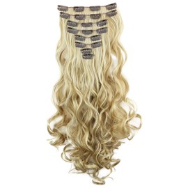 CAISHA XL 18" 7 Pieces Set CLIP IN EXTENSIONS Hairpiece Wavy Blond Mix CE14-1