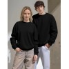 Men's Casual Long Sleeve Crewneck Solid Polyester Cotton Blend Pullover