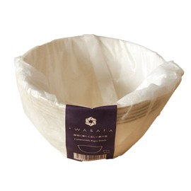 Disposable Paper Plates WASARA Bowls 50 Pcs Commercial Dinnerware