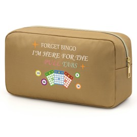 Jielahua Bingo Gift for Women Makeup Bag Bingo Lover Gift Bingo Themed Zipper Pouch Bingo Gifts for Gambling Lovers Cosmetic Bag Bingo Game Gifts Casino Lover Gift Gambler Gift Bingo Themed Gift