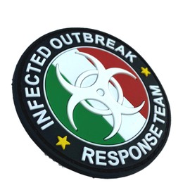 Italy Italian Flag Infected Outbreak Response Team Glow in the Dark PVC Airsoft Morale Patch