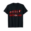 Swiss Football Team Evolution Swiss Flag Schweiz Switzerland T-Shirt