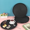 Zopnny 6-Pack Plastic Round Serving Trays, Breakfast Food Serving Trays