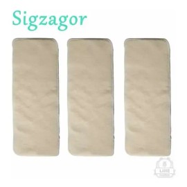 Paquete 3 Absorbentes Refuerzos Bambú Pañal Grande Junior