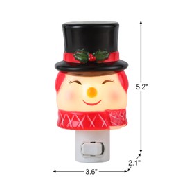 Mr. Christmas 5" Shatterproof Night Light - Snowman, LED Illuminated Holiday Décor
