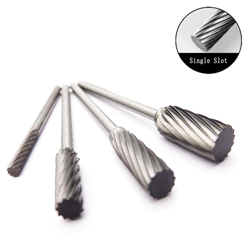 Luo ke 4 Pcs Aluminum Cutting Burr - 3/32 Inch