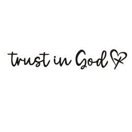 Religious Car Mirror Decal, Trust in God Vinyl Sticker for SUV Truck Van, Waterproof Bible Verse Decoration Easy Peel and Stick Application