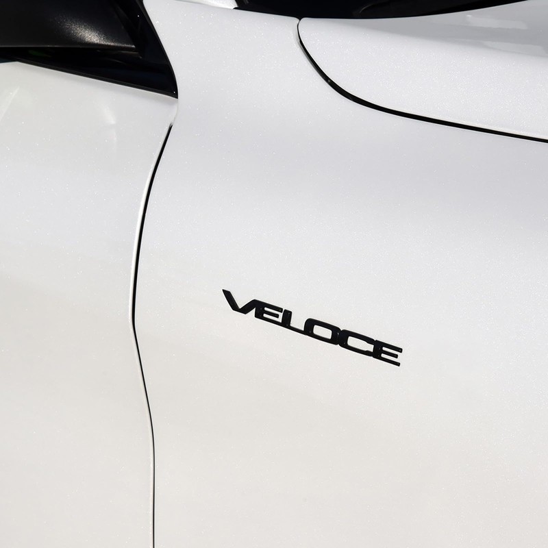 Car Head Fender Letter Decoration Stickers Black Veloce Label for
