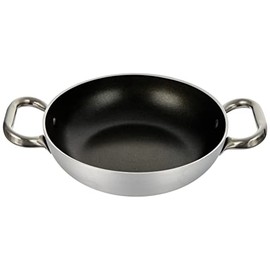 Pentole Agnelli FAMA10SEL20 Select Tegame in Alluminio, 2 Manici in Acciaio Inossidabile, 20 cm, Argento