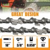 Anxingo 4 Pack 18 Inch Chainsaw Chain, 3/8" LP Pitch