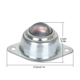 Ziqi 16 Pack 34 Roller Ball Transfer Bearings, Transfer Bearing Unit Carbon Steel Roller Ball Bearing, Steel Ball Casters Bearing Rollers Universal Rotation Caster Screw Mounted for Transmission