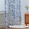 Luvyohmee White Navy Blue Curtains 95 Inch Length 2 Panels