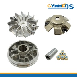 GYMMEDS GY6 150cc Performance Clutch Variator kits CVT for GY6 125cc And 150cc 52QMI/157QMJ Engine Front Clutch Fit for Scooter Moped ATV and Go kart(14 Gram Rollers).