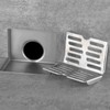 Pomya Corner Floor Drain, L Shaped, Stainless Steel, Silver, Rustproof,