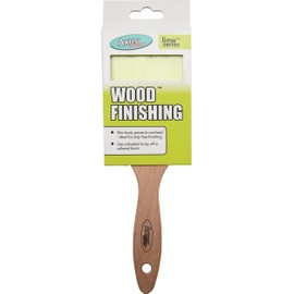Axus Decor Wood Finishing & Varnish Brush (Lime Series) - 3"/75mm - For Applying All Stains & Lacquers Without Dripping, Eco-friendly Natural-Feel Handles, Anti-Rust Stainless Steel, Ultra-Smooth
