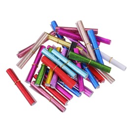 sourcing map Mini Vintage Message Paper Scrolls, 48Pcs 5x5cm Random Shining Color Valentine Message Paper, Lucky Wish Paper for Party Birthday