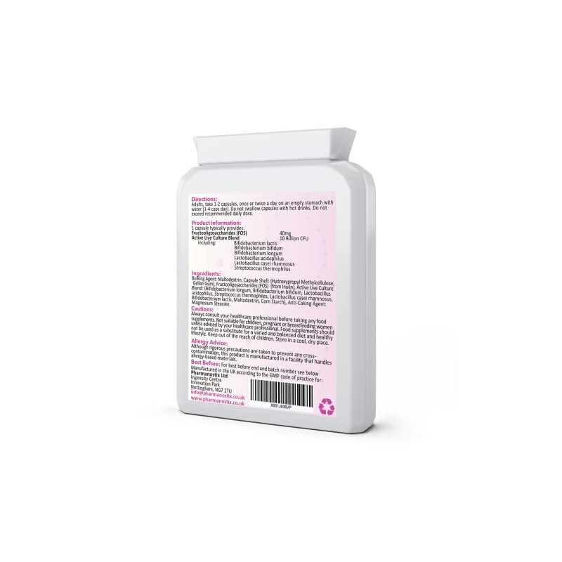 PharmaFlora 10 Billion CFU- 60 Vegan Targeted Capsules - High-Strength