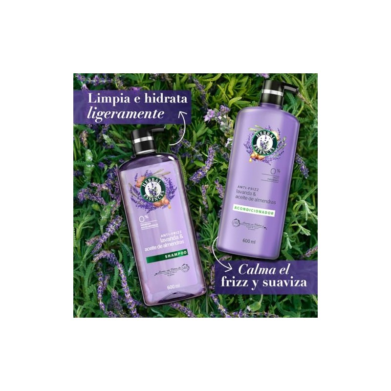 Herbal Essences Acondicionador Antifrizz Lavanda & Aceite de Almendras 600