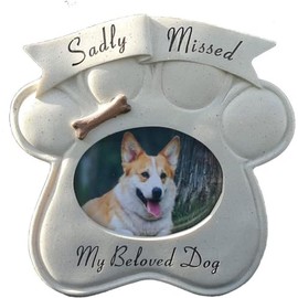 David Fischhoff Memorial Sadly Missed Dog Paw Frame