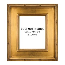 Museum Plein Aire Ornate Picture Frame - 5x7", Set of 2 Gold Leaf Oil Painting Frames | Hand Leafed High-End Antique Style Frames | Open Back Frames with No Glass or Backing