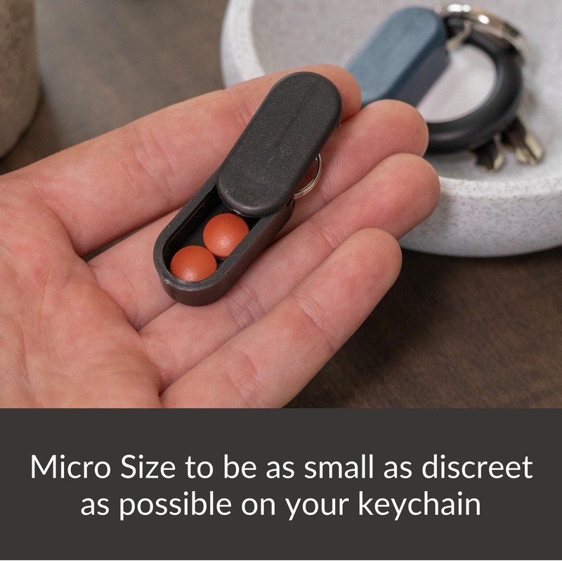 Pill Pod Micro Magnetic Keychain Pill Holder 3-Pack - Compact,