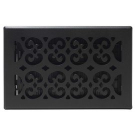 Decor Grates STH610 Classic Collection Floor Register, 6x10 Inches, Textured Black