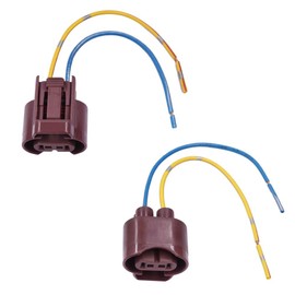 YUNPICAR HB4 9006 LED Genuine Coupler Female Reverse Conversion Wiring Extension Repair Socket Headlight Fog Lamp Pack of 2 (9006 HB4 Socket)