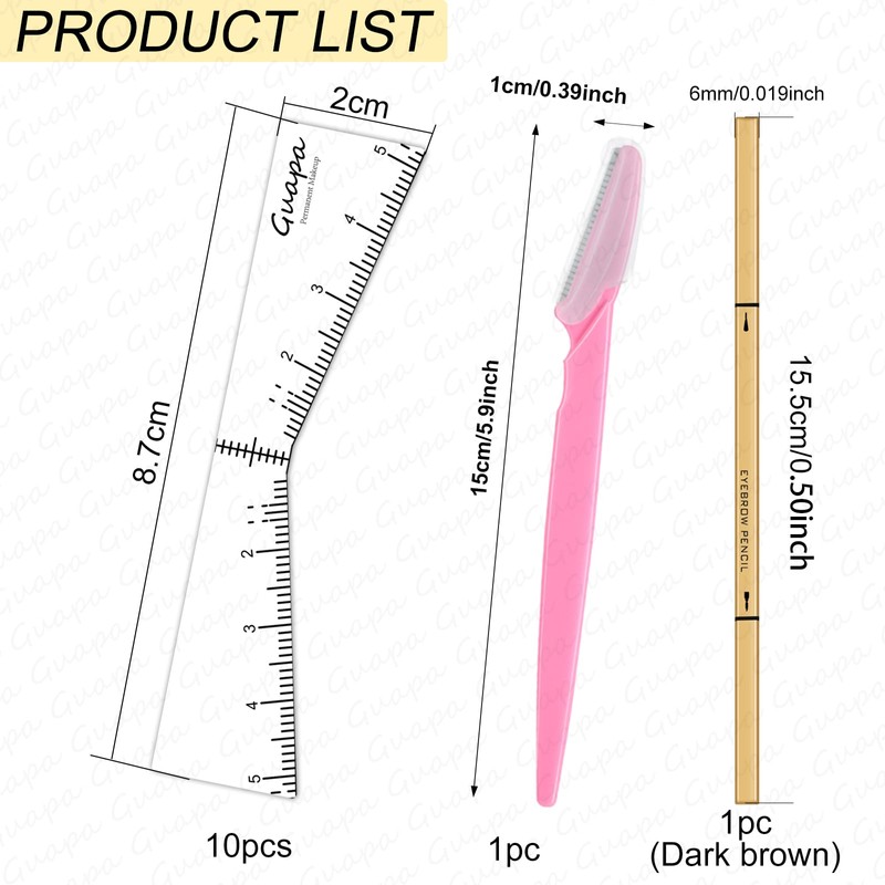 Guapa Eyebrow Ruler Stencils Easy Mapping Shaping Sticker Stencil Microblading