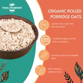 Sussex Wholefoods Organic Rolled Oats 500g: Your Daily Source of Goodness!