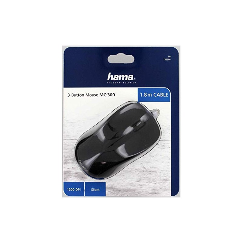 Hama Computermaus mit Kabel (Maus ohne Klickgeräusche für PC, Laptop