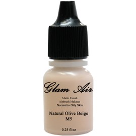 Glam Air Airbrush M5 Natural Olive Beige Matte Foundation Water-based Makeup (995) (Ideal for Normal to Oily Skin)