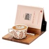 Book Nook Reading Valet with Cup Holder, Wooden Book Stand
