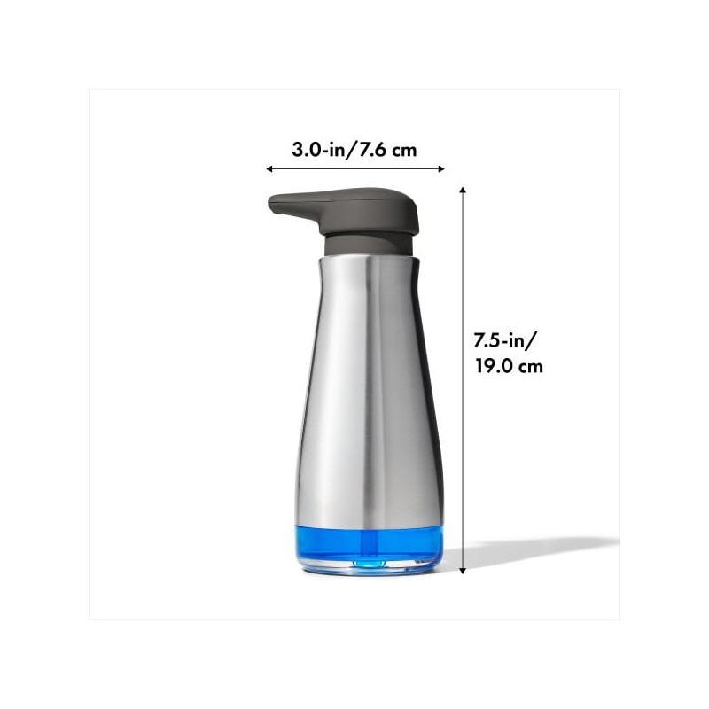 OXO Good Grips Stainless Steel Soap Dispenser, Kitchen and Bathroom