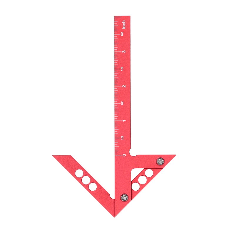Center Gauge 100mm 45° 90° Aluminum Alloy Line Ruler Measuring