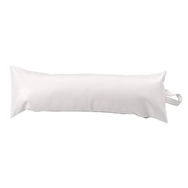 Classic Home Store Soft PVC Leather Look Draught Excluder Narrow Boat Caravan Draft Stopper 2ft (White)