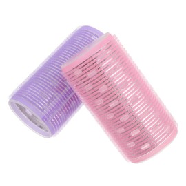 PATKAW Rizadores Flequillo sin Calor, Varillas para Rizar el Cabello Núcleo de Aluminio, Set 2 Piezas Jumbo Rosa y Morado, Herramienta Manual para Peinado Voluminoso en Casa y Salón