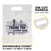 AlfaEx Pack of 40 Die Cut Thank you bags in