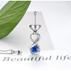 Infinity Cremation Jewelry for Ashes: 925 Sterling Silver Blue Heart