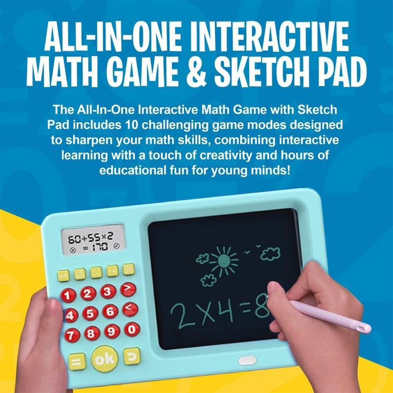 Bytebliss Number Genius - Interactive Electronic Math Game with Sketch