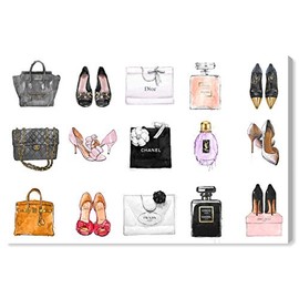 The Oliver Gal Artist Co. Fashion and Glam Wall Art Canvas Prints 'Fashion Chart'