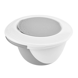 keeeper Camilla 4-in-1 Mixing Bowl Set with Splash Guard and Dough Scraper, Non-Slip Function, Diameter 27 x 15 cm + Diameter 18 x 14 cm, 1.5 + 3.5 L, Nordic Grey