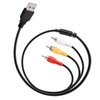 BERANMEY USB to 3RCA Cable, 1.5m/5ft USB Male to 3