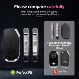 QfungYe for Kia Key Fob Cover with Keychain.No Screws Required for Installation.Compatible with K4 K5 Forte Sportage Soul Seltos Telluride EV6 NIRO Stinger Sorento