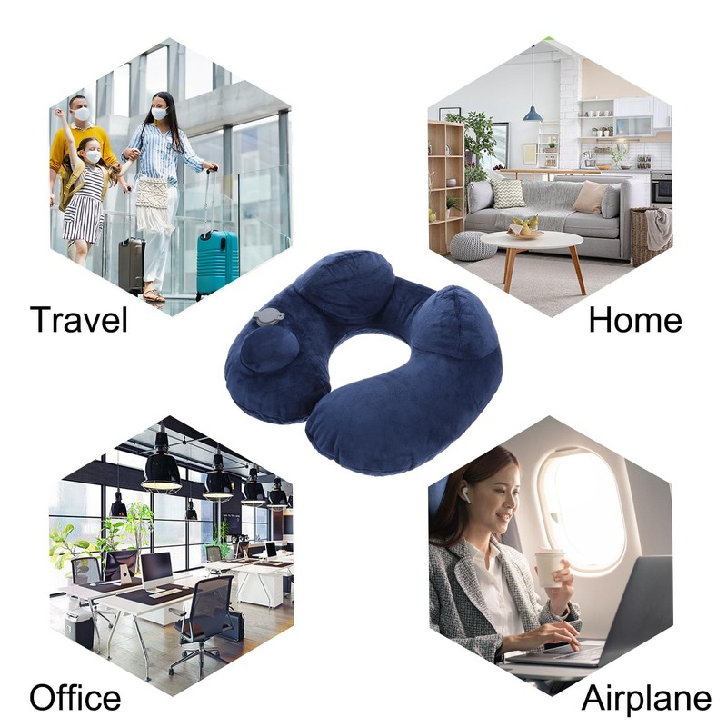 PATIKIL Automatic Inflatable Pillow, 2 Pcs Soft Flash Travel Neck
