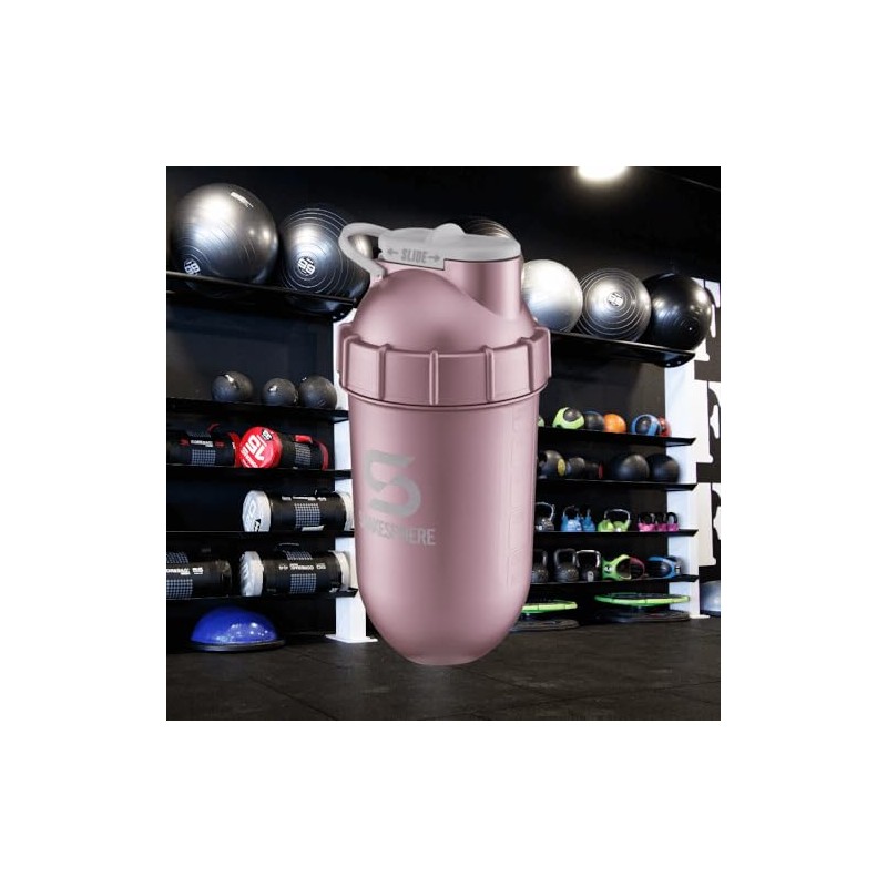 Botella Mezcladora Shaker Shakesphere Original 700ml (Metallic Rose Gold)