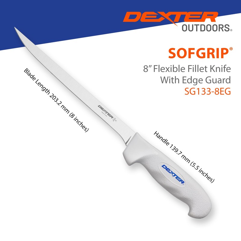 Dexter Outdoors 8" SOFGRIP Flexible Fillet Knife | Includes Edge